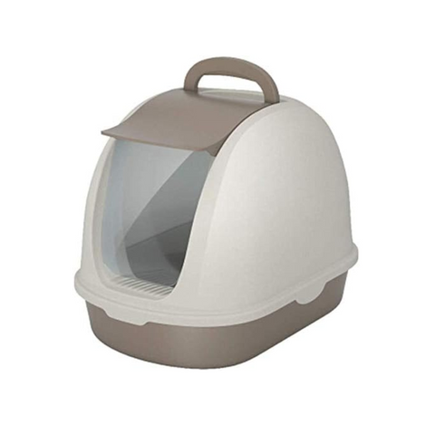 Yes4pets Cat Toilet Litter Box Portable Hooded Tray House With Scoop And Handle Brown