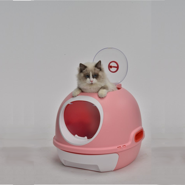 Yes4pets Cat Toilet Litter Box Tray House W Sky Window Drawer Photocatalyst Purifier Pink