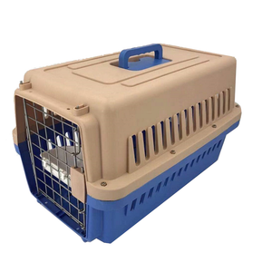 Yes4pets Medium Dog Cat Crate Pet Rabbit Carrier Airline Cage With Bowl & Tray-Blue