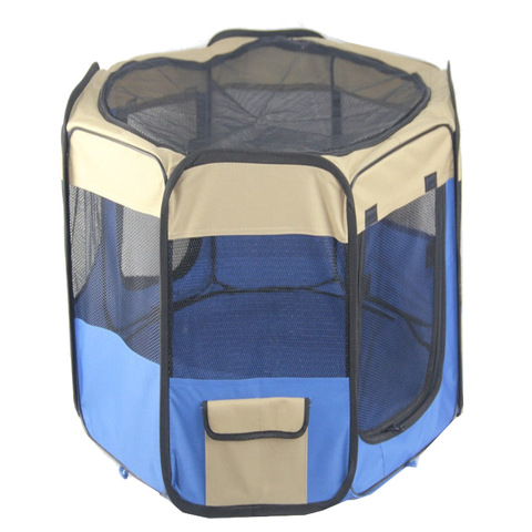 Yes4pets Small Blue Dog Cat Puppy Rabbit Guinea Pig Cage Soft Playpen
