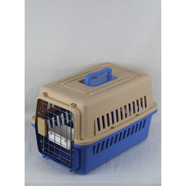 Yes4pets Small Dog Cat Crate Pet Carrier Airline Cage With Bowl And Tray-Blue
