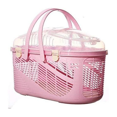 Yes4pets Small Dog Cat Crate Pet Rabbit Guinea Pig Ferret Carrier Cage With Mat Pink Small Animal Supplies