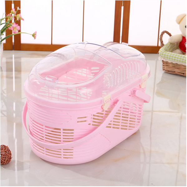 Yes4pets Small Dog Cat Crate Pet Rabbit Guinea Pig Ferret Carrier Cage With Mat Pink Small Animal Supplies