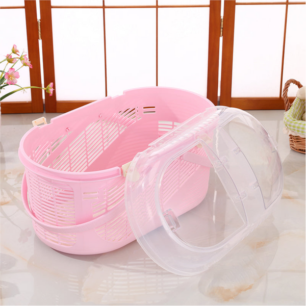 Yes4pets Small Dog Cat Crate Pet Rabbit Guinea Pig Ferret Carrier Cage With Mat Pink Small Animal Supplies