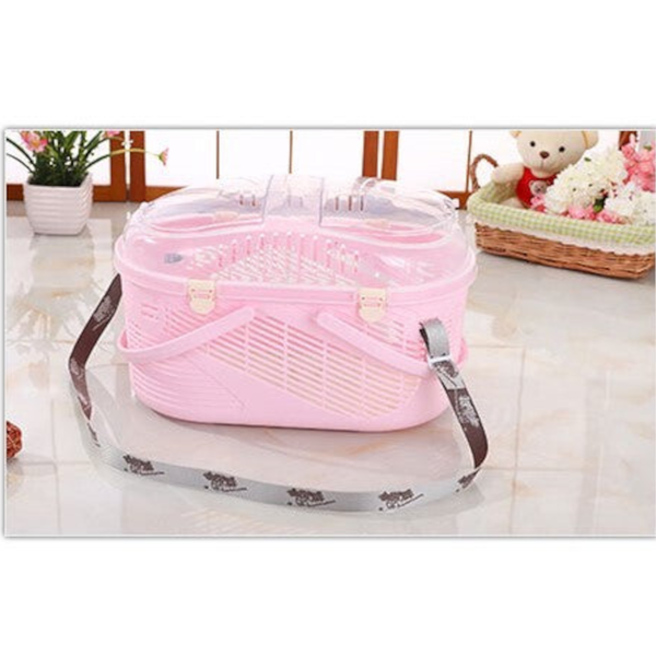 Yes4pets Small Dog Cat Crate Pet Rabbit Guinea Pig Ferret Carrier Cage With Mat Pink Small Animal Supplies