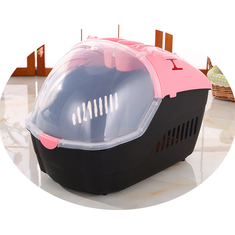 Yes4pets Small Portable Travel Dog Cat Crate Pet Carrier Cage Comfort With Mat-Pink