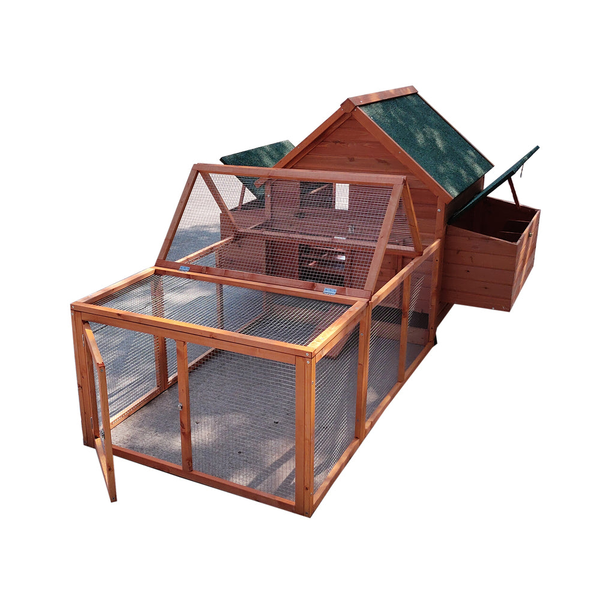 Yes4pets Xl Chicken Coop Rabbit Hutch Ferret Cage Hen Chook Cat Kitten House With Run Small Animal Cages & Hutches