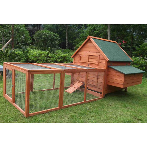 Yes4pets Xl Chicken Coop Rabbit Hutch Ferret Cage Hen Chook Cat Kitten House With Run Small Animal Cages & Hutches
