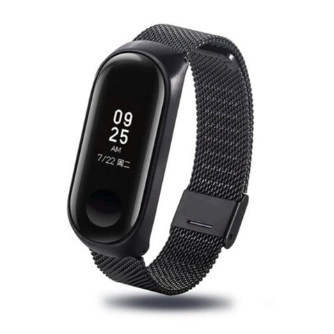 Ultra Thin Metal Stainless Steel Wristband For Xiaomi Mi Band 4 Black