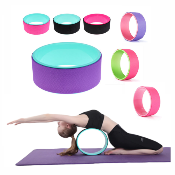 Yoga Wheel Pilates Circle Tpe Fitness Roller Back Stretching Tool