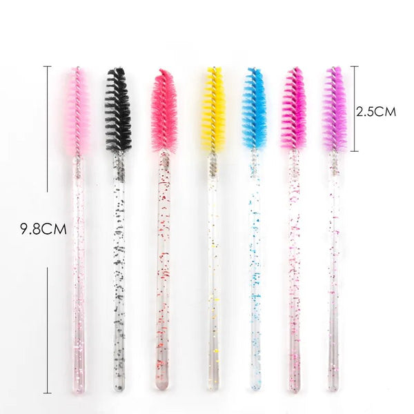 50 Pcs Eyelash Makeup Disposable Mascara Wands Applicator Brushes