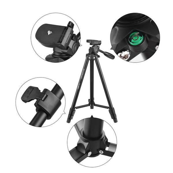 Vct 580 Aluminum Alloy Tripod Portable Lightweight With 1/4" Screw Tripods & Monopods