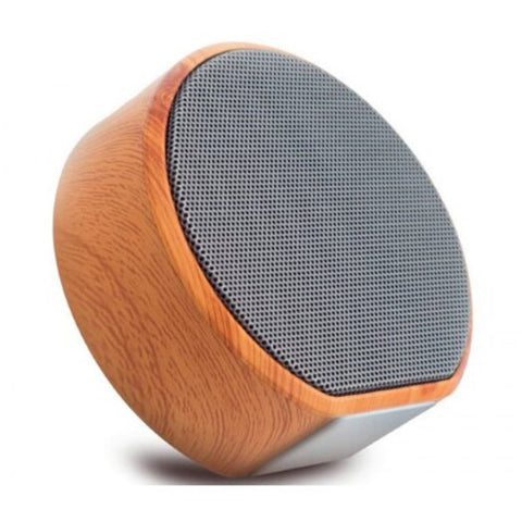 A60 Wood Grain Mini Bluetooth Speaker Bass Outdoor Wireless Black
