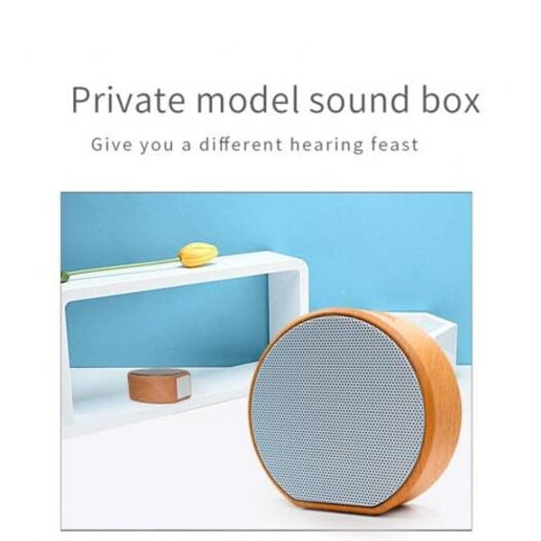 A60 Wood Grain Mini Bluetooth Bass Outdoor Wireless Black Audio Docks & Mini Speakers