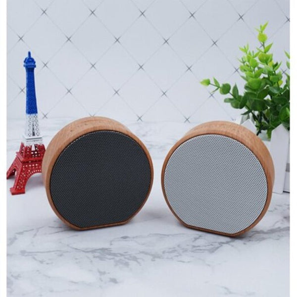 A60 Wood Grain Mini Bluetooth Bass Outdoor Wireless Black Audio Docks & Mini Speakers