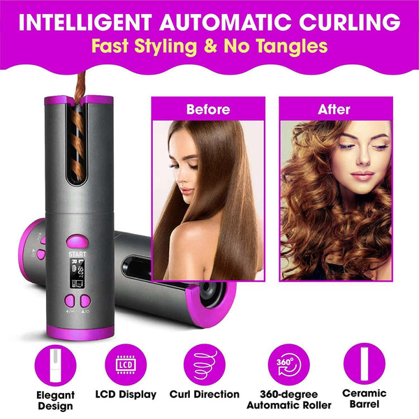 Lenoxx Cordless Automatic Hair Curler Rollers & Curlers