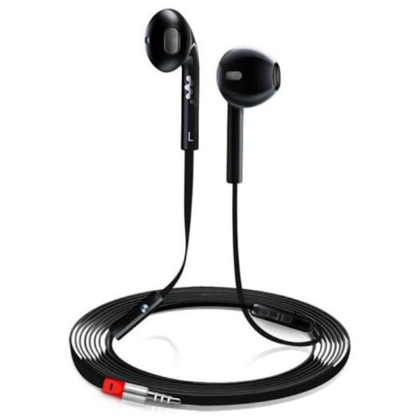 Z600 Universal In Ear Earphone Smart Flat Cable Earbuds Black