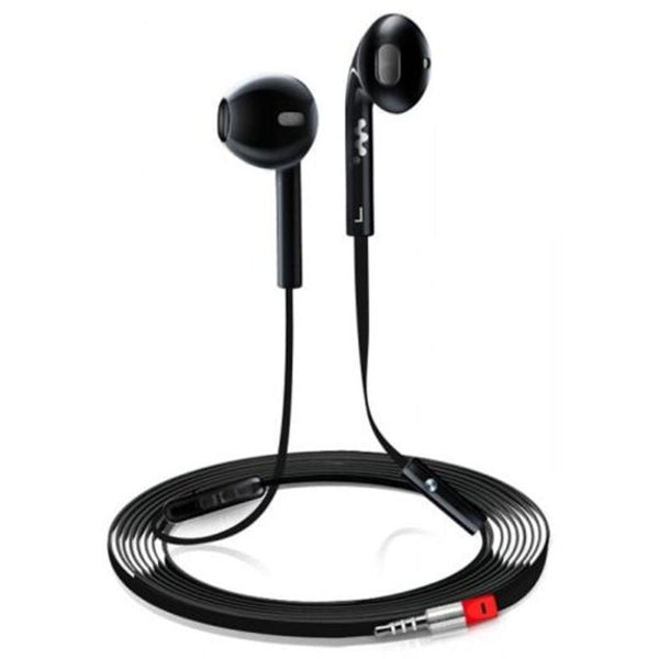Z600 Universal In Ear Earphone Smart Flat Cable Earbuds Black