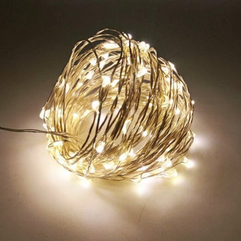 10M Usb Copper Wire Waterproof Led String Light 100 Leds For Festival Christmas Party Decoration Dc5v Warm White