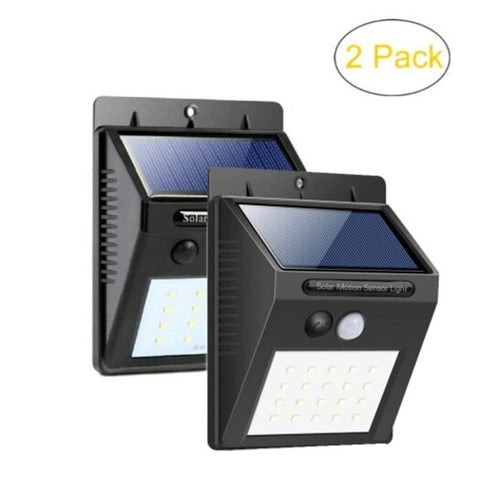 2Pcs Waterproof Led Sensor Lights Outdoor Super Bright 20 Leds White With Move Activated Cole 6500K
