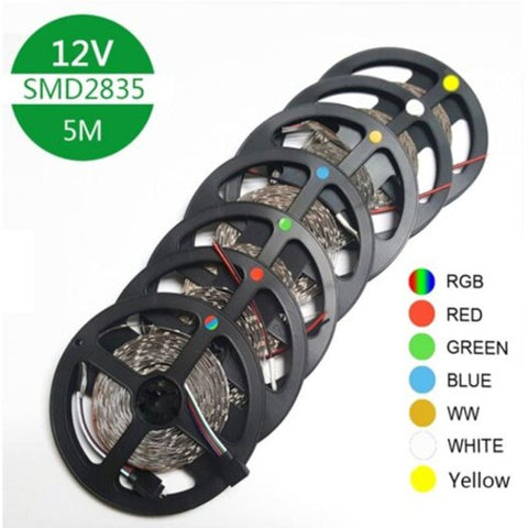 5 M 16.4Ft 300 X 2835 Smd Leds Waterproof Various Colours Strip Light Ribbon Tape Roll Dc12v No Ip20 Cold White