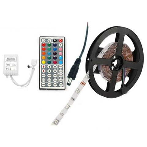 5M 24W Rgb Smd2835 Led Strip Light / 44Key Ir Controller Kit With Male Dc Connector Color Keys