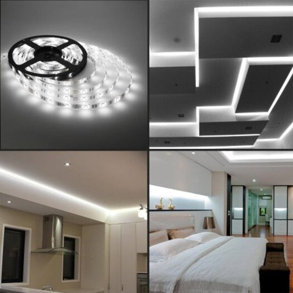 5M 2835 Led Light Strip No Waterproof Diy Christmas Holiday Indoor Party 12V Cool White String Lights