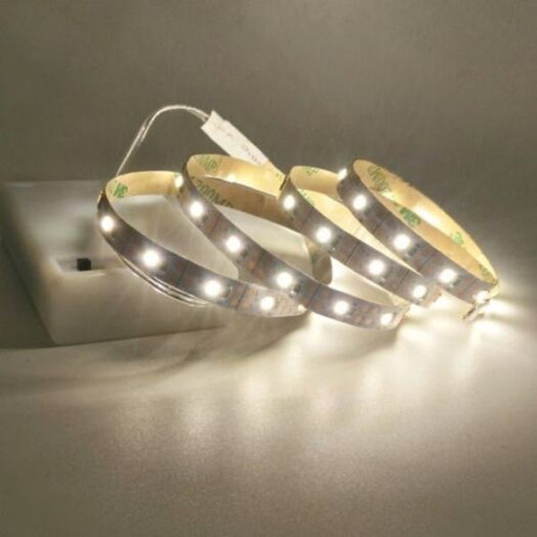 5V 2835 Led Strip Lamp Easy To Carry No Waterproof Aa Batteries Powered 1Pc Warm White Meter