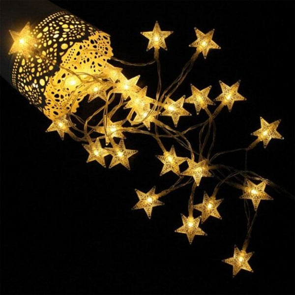 Seasonal Decorations Star Lamp String Usb 5Vmulticolor Led Indoor Fairy Lights For Christmas Day Party Decoration Warm White 2 Metre 20 Leds