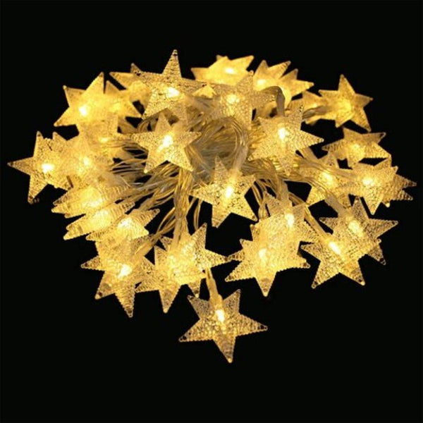 Seasonal Decorations Star Lamp String Usb 5Vmulticolor Led Indoor Fairy Lights For Christmas Day Party Decoration Warm White 2 Metre 20 Leds