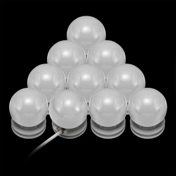 Usb 5V Led Vanity Mirror Makeup Lights Kit 10 Bulbs Dimmable Wall Lamps
