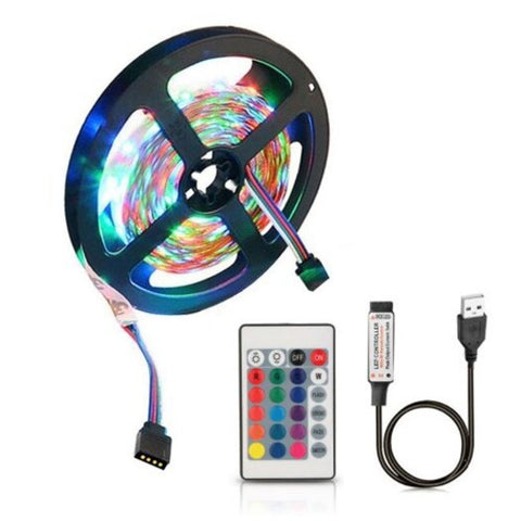 Zdmusb 5V Flexible Discoloration Rgb 2835 Led String Lamp With Remote Control Multi 1 Meters