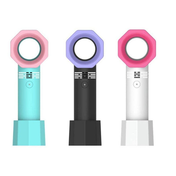 9 Handheld Mini Bladeless Handy Fan Black Portable Fans