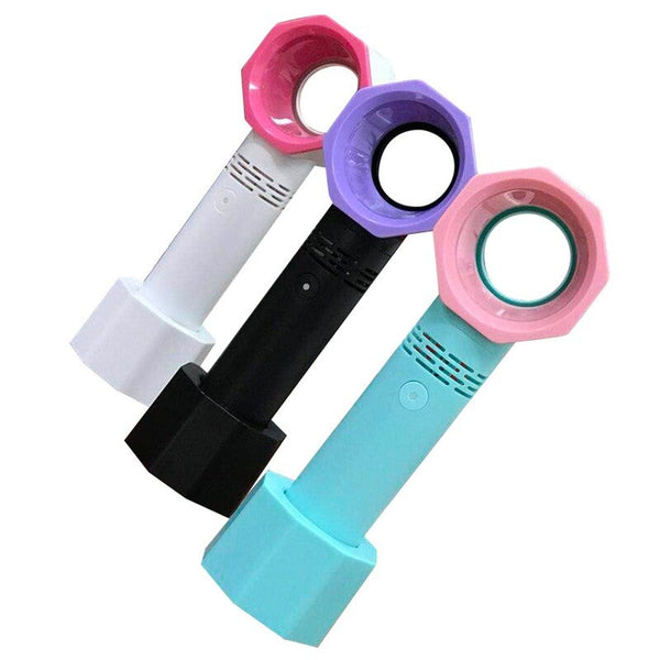 9 Handheld Mini Bladeless Handy Fan White Portable Fans