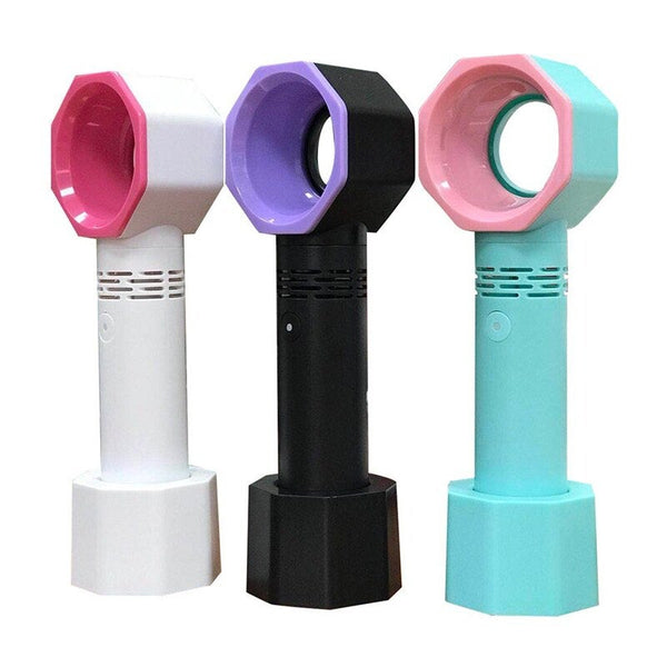 9 Handheld Mini Bladeless Handy Fan White Portable Fans