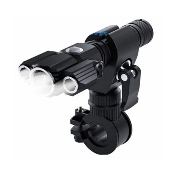 Ultra Bright Bicycle Headlight Usb Charging Rotating Flashlight Black Lights & Reflectors