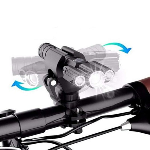 Ultra Bright Bicycle Headlight Usb Charging Rotating Flashlight Black Lights & Reflectors