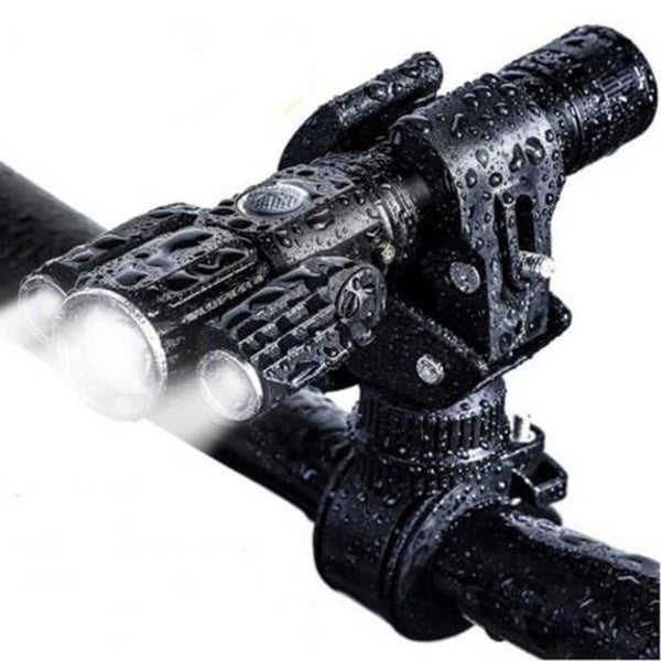 Ultra Bright Bicycle Headlight Usb Charging Rotating Flashlight Black Lights & Reflectors
