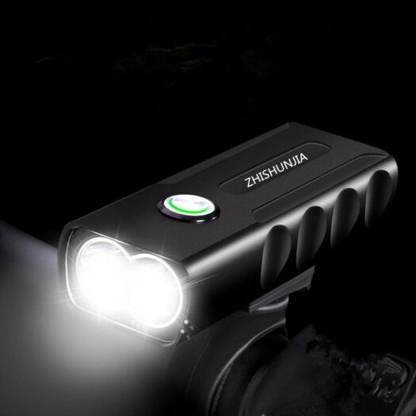 Bx2 1600Lm 3 Mode Led Flashlight Usb Rechargeable Bicycle Lamp Black