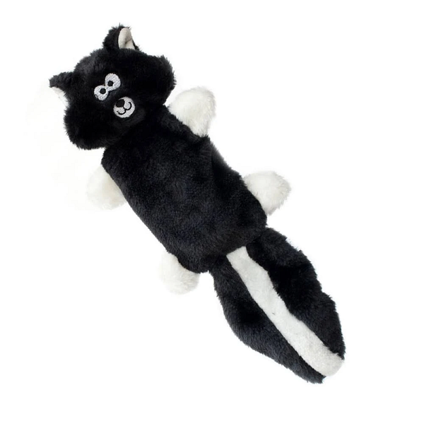 Zippy Paws Zingy Skunk No Stuffing Durable Squeaky Plush Dog Toy Dog Toys