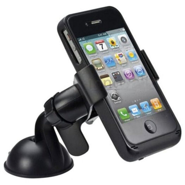 360 Degrees Rotation Universal Car Suction Mount Cell Phone / Gps Holder Black