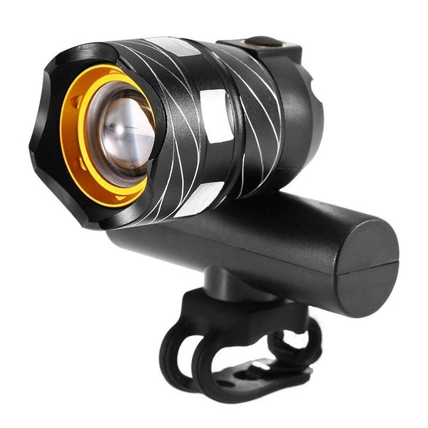 Zoomable Bike Front Light Black Lights & Reflectors