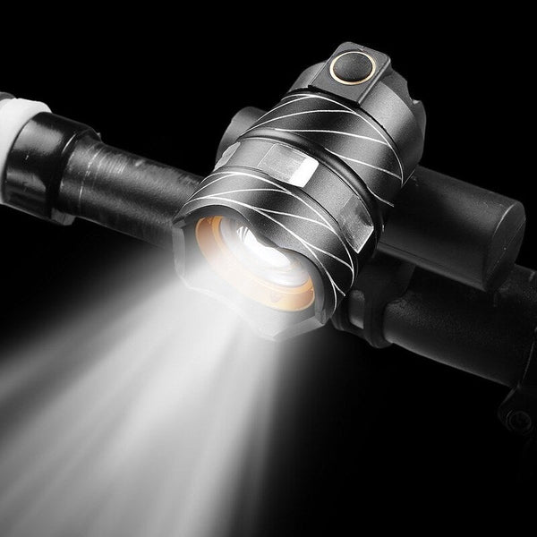 Zoomable Bike Front Light Black Lights & Reflectors