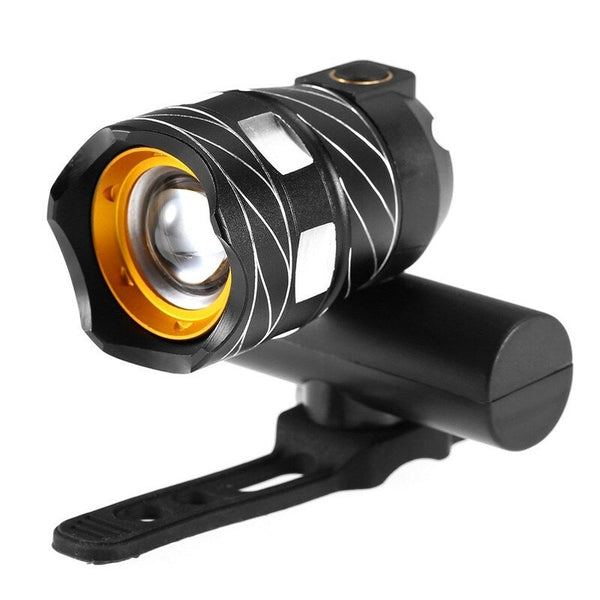 Zoomable Bike Front Light Black Lights & Reflectors