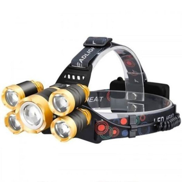 Zoomablerechargeable Led T6 Headlamp White Head Torches