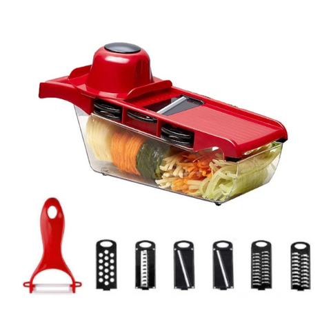 Zs 8983 Vegetable Fruit Slicer Cutter Kitchen Magic Tool Red