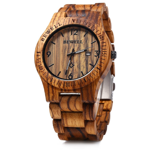 Veile Studios Zs W086b Wood Watch Men Analog Quartz Movement Date Waterproof Wristwatch Watches