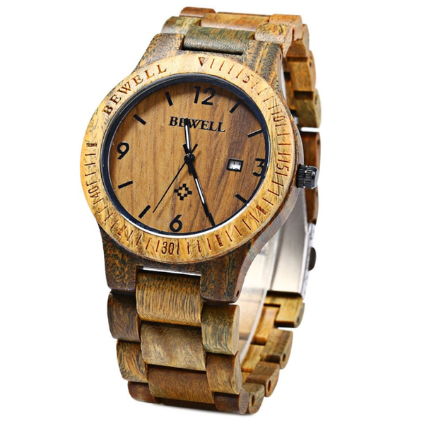 Veile Studios Zs W086b Wood Watch Men Analog Quartz Movement Date Waterproof Wristwatch Watches