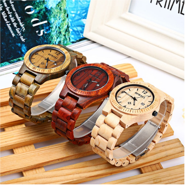 Veile Studios Zs W086b Wood Watch Men Analog Quartz Movement Date Waterproof Wristwatch Watches