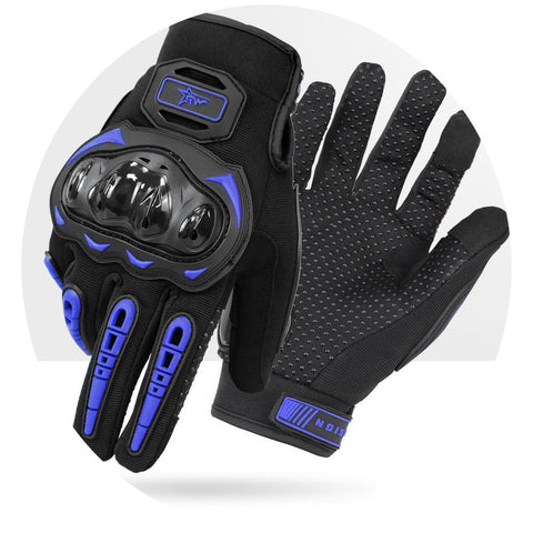 Size Xl Purple And Black Protective Motorcycle Riding Hard Knuckle Armour & Touchscreen Fingertips Gloves